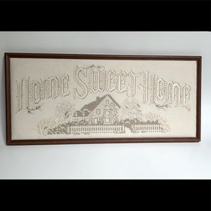 Framed Cross Stitch “Home Sweet Home”